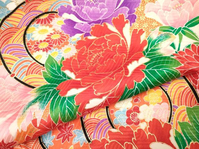 平和屋着物[]お宮参り　女の子　祝着　産着　初着　のしめ　地紙鼓花文　金彩　逸品　DAAY3421ma