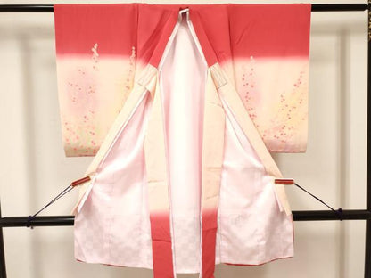 平和屋着物[]お宮参り　女の子　祝着　産着　初着　のしめ　熨斗花文　暈し染め　金彩　逸品　DAAY3424ma