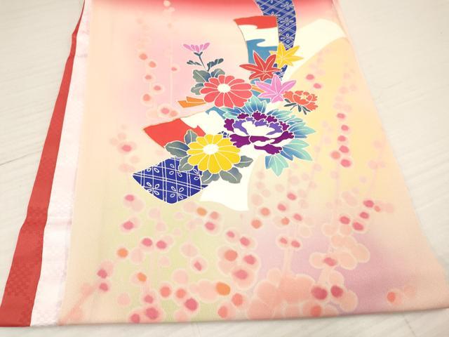 平和屋着物[]お宮参り　女の子　祝着　産着　初着　のしめ　熨斗花文　暈し染め　金彩　逸品　DAAY3424ma