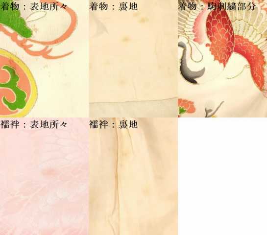 平和屋着物[]アンティーク 大正ロマン お宮参り 女の子 祝着 産着 初着 のしめ 駒刺繍 飛鶴松取り花文 暈し染め 金彩 逸品 DAAY3426ma