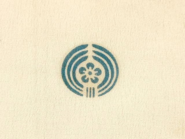 平和屋着物[]アンティーク 大正ロマン お宮参り 女の子 祝着 産着 初着 のしめ 駒刺繍 飛鶴松取り花文 暈し染め 金彩 逸品 DAAY3426ma