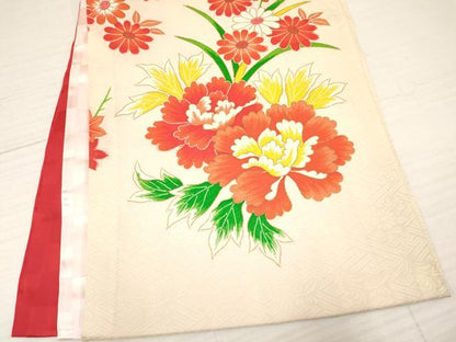 平和屋着物[]お宮参り　女の子　祝着　産着　初着　のしめ　刺繍　孔雀花文　暈し染め　金彩　逸品　DAAY3428ma