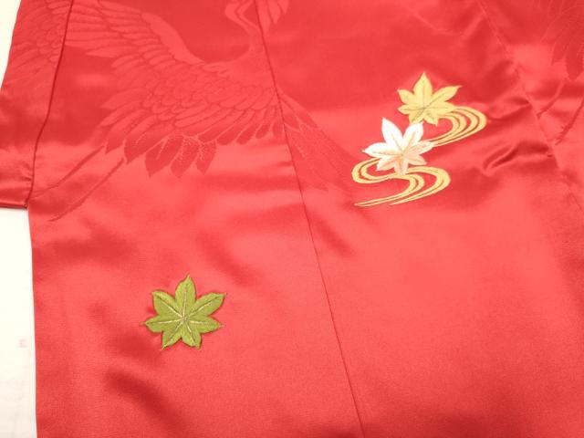 平和屋着物[]お宮参り　女の子　祝着　産着　初着　のしめ　刺繍　鴛鴦流水花文　暈し染め　金彩　逸品　DAAY3430ma