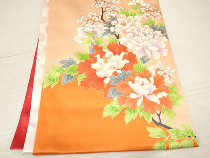 平和屋着物[]お宮参り　女の子　祝着　産着　初着　のしめ　駒刺繍　孔雀牡丹花文　金彩　逸品　DAAY3431ma