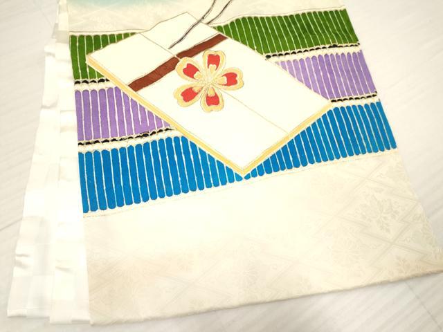 平和屋着物[]お宮参り　男の子　祝着　産着　初着　のしめ　駒刺繍　獅子　兜　鼓花文　暈し染め　金彩　逸品　DAAY3432ma