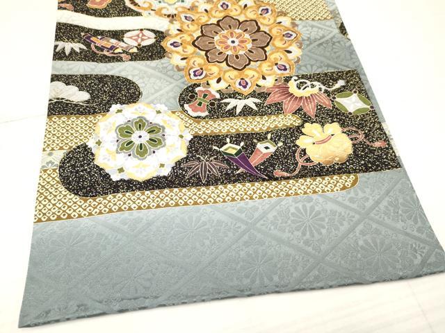 平和屋着物[]お宮参り　男の子　祝着　産着　初着　のしめ　刺繍　エ霞鳳凰花文　暈し染め　金彩　逸品　DAAY3435ma