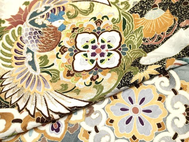 平和屋着物[]お宮参り　男の子　祝着　産着　初着　のしめ　刺繍　エ霞鳳凰花文　暈し染め　金彩　逸品　DAAY3435ma