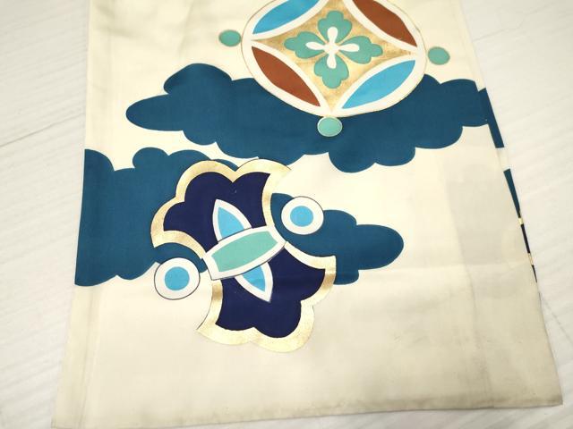 平和屋着物[]お宮参り　男の子　祝着　産着　初着　のしめ　刺繍　鷹　鷲　鼓花文　金彩　逸品　DAAY3438ma