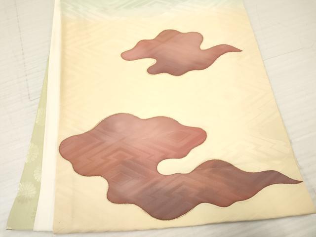 平和屋着物[]お宮参り　男の子　祝着　産着　初着　のしめ　手描き　駒刺繍　唐子　鍛冶　暈し染め　金彩　逸品　DAAY3445ma