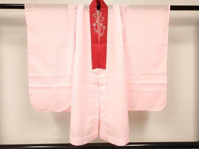 平和屋着物[]七五三　女の子　３歳　祝着　三つ身　長襦袢(単衣・半衿刺繍)・被布セット　鹿の子文様　DAAY3461ma