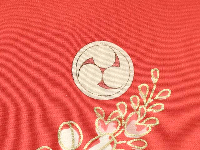 平和屋着物[]七五三　女の子　３歳　祝着　三つ身　長襦袢(袷)セット　鞠　糸車飛鶴花車文　暈し染め　金彩　逸品　DAAY3470ma
