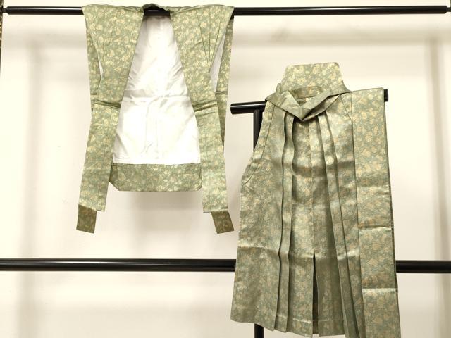 平和屋着物[]七五三　男の子　裃・行灯袴・帯セット　箔散らし　金糸　逸品　DAAY3483ma