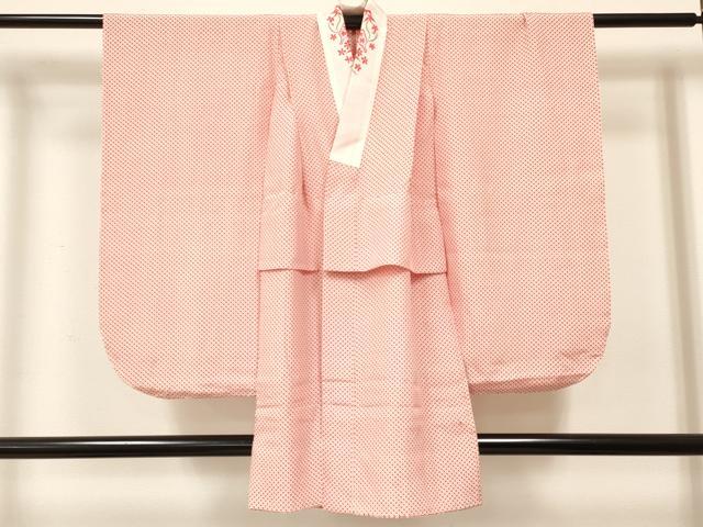 平和屋着物[]七五三　女の子　７歳　祝着　四つ身　長襦袢(無双仕立て)セット　駒刺繍　陶器牡丹花文　暈し染め　金糸　逸品　DAAY3485ma