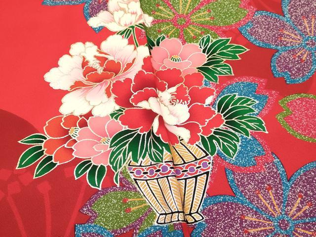 平和屋着物[]七五三　女の子　３歳　祝着　三つ身　花車文　金銀彩　逸品　DAAY3497ma
