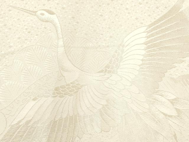 平和屋着物[]七五三　子供　男の子　祝着　飛鶴松地紋　白練色　逸品　DAAY3499ma
