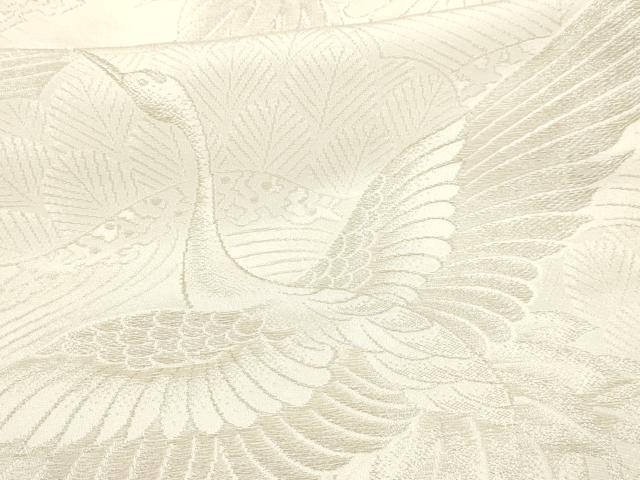 平和屋着物[]七五三　子供　男の子　祝着　飛鶴松地紋　白練色　逸品　DAAY3499ma