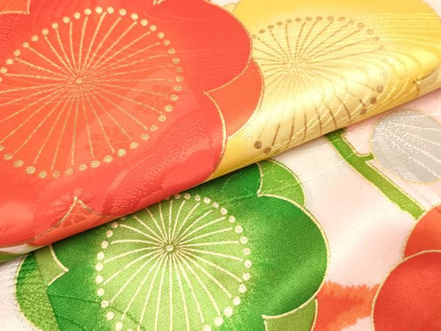 平和屋着物[]七五三　女の子　７歳　祝着　四つ身　梅　金彩　逸品　DAAY3506ma
