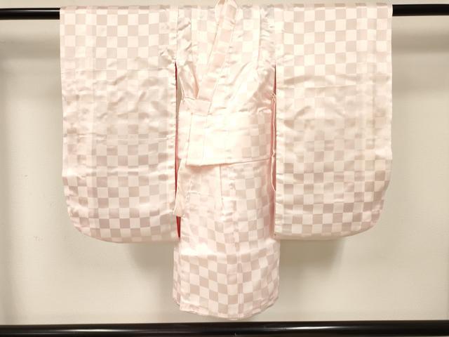 平和屋着物[]七五三　女の子　３歳　祝着　三つ身　長襦袢(袷)セット　刺繍　檜扇花文　金彩　逸品　DAAY3513ma