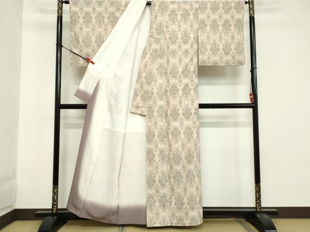 平和屋着物■上質な紬　幾何学文様　正絹　逸品　DAAY3540cd