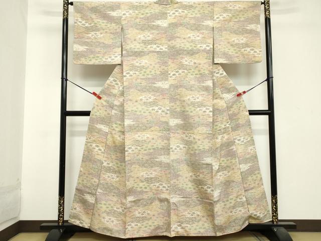 平和屋着物■上質な紬　幾何学文　正絹　逸品　DAAY3568cd