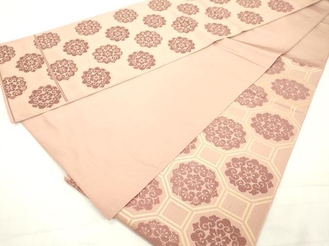 平和屋着物◎六通柄袋帯　唐織　蜀江花文　金糸　正絹　逸品　DAAY3603cd