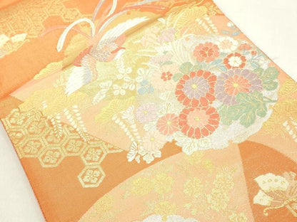 平和屋着物◎佐賀錦　六通柄袋帯　唐織　王華彩織文　金銀糸　正絹　逸品　DAAY3622cd