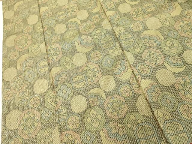 平和屋着物■上質な紬　飾花文　正絹　逸品　DAAY3955cd
