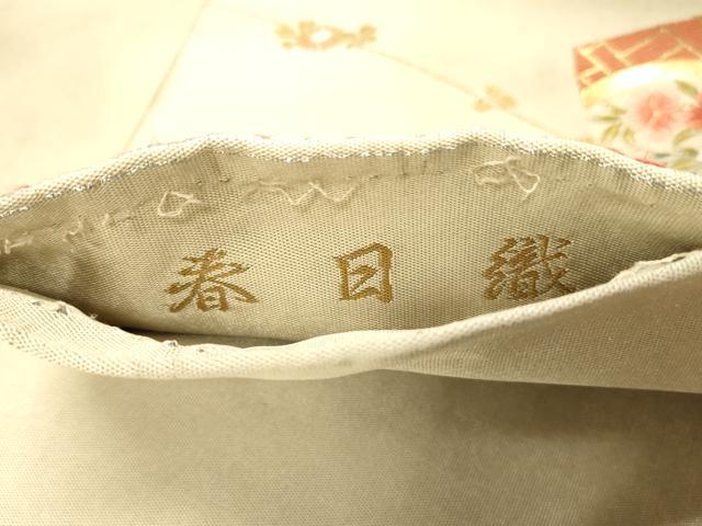 平和屋着物◎六通柄袋帯　唐織　春日織　色紙吉祥花丸文　金糸　正絹　逸品　DAAY4014jm
