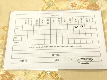平和屋着物◎六通柄袋帯　唐織　天井花丸文　金銀糸　正絹　逸品　DAAY4117jm