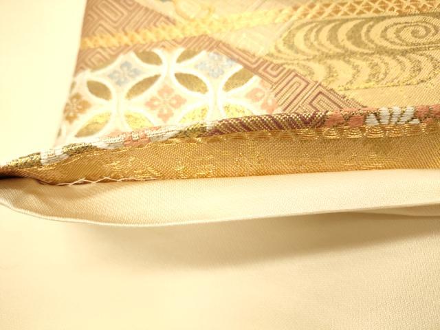 平和屋着物◎六通柄袋帯 佐賀唐織 桧垣能衣紋 金糸 正絹 逸品 DAAY4131jm