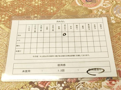 平和屋着物◎六通柄袋帯　天井雪輪鳳凰花文　金銀糸　正絹　逸品　DAAY4136jm