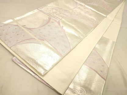 平和屋着物◎六通柄袋帯　孔雀文　正絹　逸品　DAAY4153jm