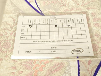 平和屋着物◎六通柄袋帯　唐織　更紗花文　銀糸　正絹　逸品　DAAY4156jm