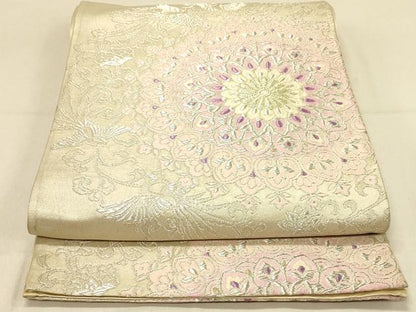 平和屋着物◎六通柄袋帯　正倉院鳳凰花文　金銀糸　正絹　逸品　DAAY4230jm
