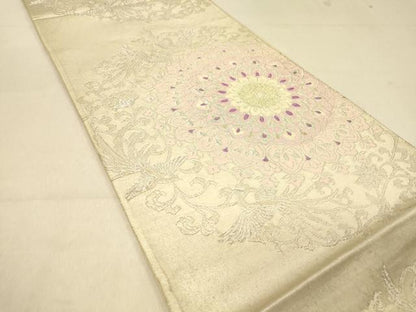 平和屋着物◎六通柄袋帯　正倉院鳳凰花文　金銀糸　正絹　逸品　DAAY4230jm