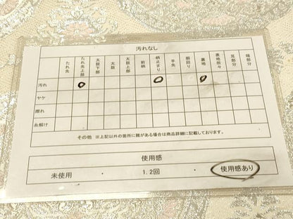 平和屋着物◎六通柄袋帯　唐織　飾花文　銀糸　正絹　逸品　DAAY4318jm