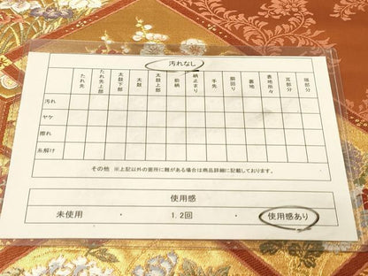 平和屋着物◎六通柄袋帯　唐織　桃山天井絵紋　金糸　正絹　逸品　DAAY4331jm