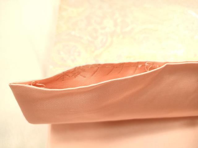 平和屋着物◎六通柄　本袋帯　更紗飾花文　プラチナ箔　正絹　逸品　DAAY4333jm