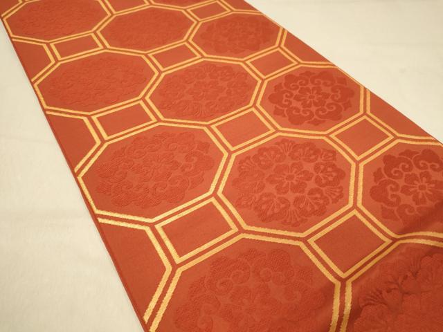 平和屋着物◎六通柄　本袋帯　唐織　蜀甲華文　金糸　正絹　逸品　DAAY4351jm