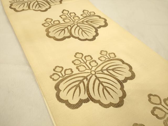 平和屋着物◎両面　六通柄袋帯　唐織　藤文　桐文　正絹　逸品　DAAY4393jm