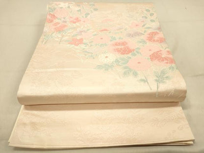 平和屋着物◎六通柄袋帯　唐織　秋草文　正絹　逸品　DAAY4396jm