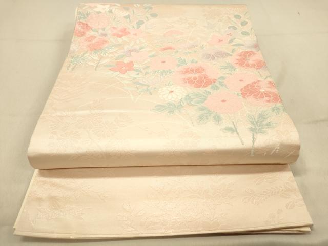 平和屋着物◎六通柄袋帯　唐織　秋草文　正絹　逸品　DAAY4396jm