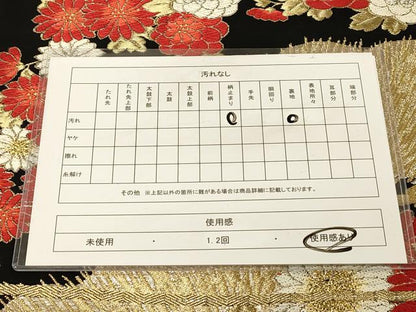 平和屋着物◎六通柄袋帯 吉祥花文 黒地 金銀糸 正絹 逸品 DAAY4444jm