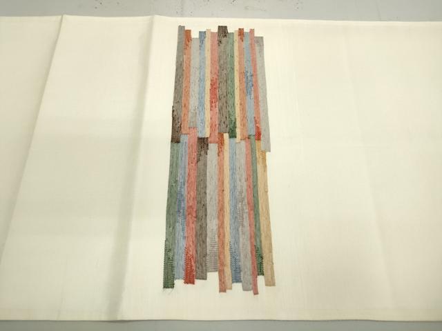 平和屋着物◎太鼓柄袋帯　幾何学横段文　正絹　逸品　DAAY4693qa