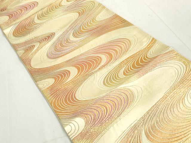 平和屋着物◎六通柄袋帯 流水文 金糸 正絹 逸品 DAAY4742qa
