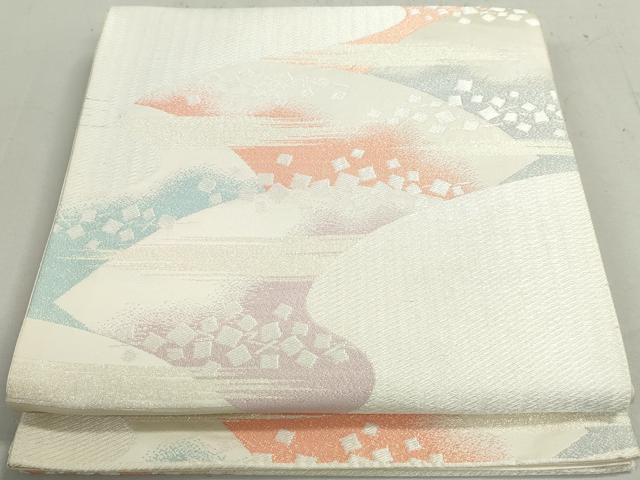 平和屋着物◎六通柄袋帯 流水箔散らし文 正絹 逸品 DAAY4788qa