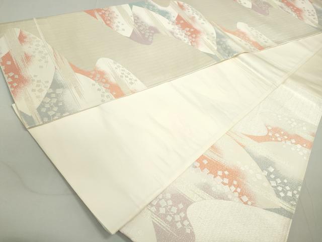 平和屋着物◎六通柄袋帯 流水箔散らし文 正絹 逸品 DAAY4788qa