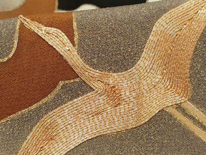 平和屋着物■豪華黒留袖　駒刺繍　立波飛鶴文　暈し染め　金彩　正絹　逸品　DAAY4829qa