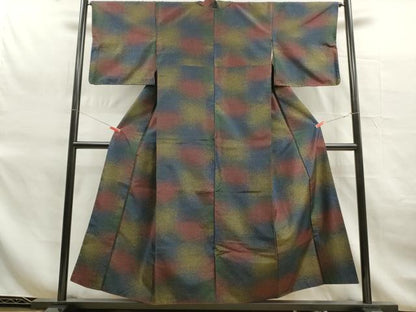平和屋着物■上質な紬　霞文　正絹　逸品　DAAY4887qa