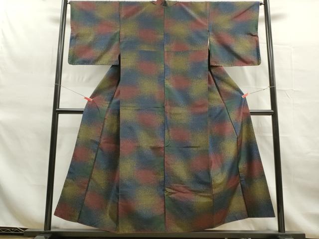平和屋着物■上質な紬　霞文　正絹　逸品　DAAY4887qa